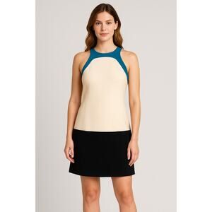 Emilio Pucci Color Block Sleeveless Woolblend Shift Dress Women's Size 34 (US 4)
